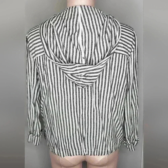 Sanctuary Nova Hooded Jacket Tiki Stripe Womens Size Small Anthropologie - Picture 11 of 16
